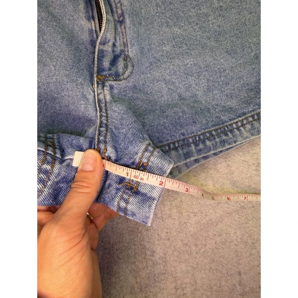 Vtg lei Shorts Women sz 13 Denim Y2K Cotton 5-Pocket Zip Flat Front